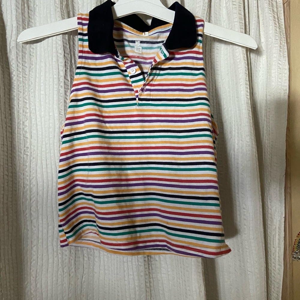 Colored striped croptop 🐛🐠